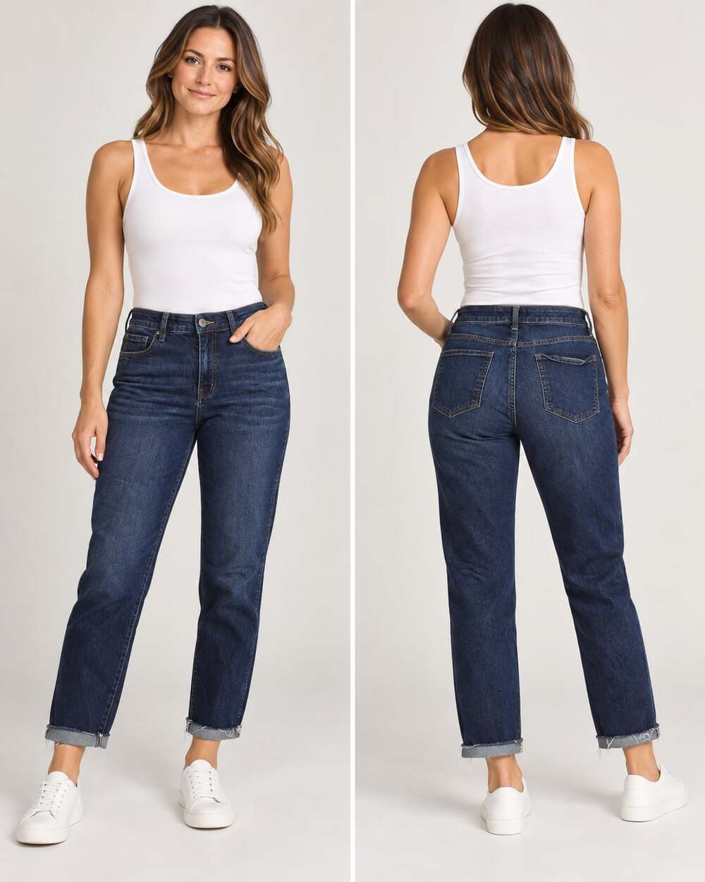 KUT from the Kloth Women’s Jeans Size 12 Dark Wash Raw Hem Straight Leg